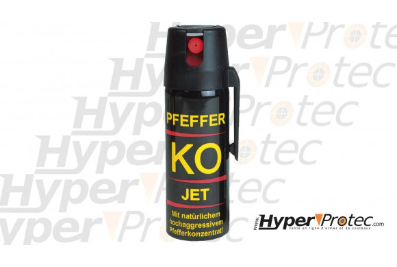 Bombe lacry au jet poivre de 50 ml anti agression Pfeffer KO 
