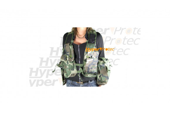 Gilet commando tactical camouflage + sac au dos