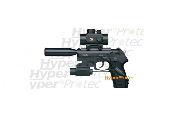 Gamo PT 80 Tactical Pistolet à plombs 4.5 mm avec silencieux