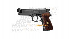 Beretta 92 noir - crosse bois - plombs 4.5 mm - co2