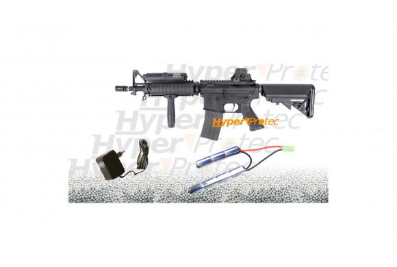 Pack été Colt M4 CQB-R King Arms AEG avec accessoires - 300 fps