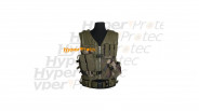 Gilet tactical vert CCE militaire avec ceinture pour droitier