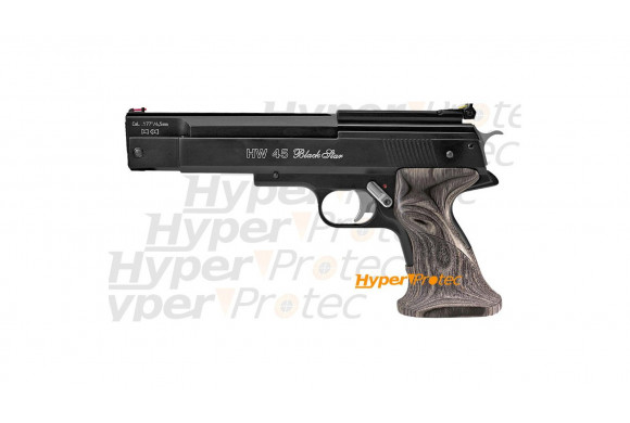 Pistolet plombs Weihrauch HW 45 Black Star 7.5 joules 4.5mm ou 5.5 mm