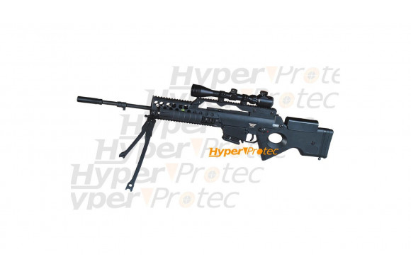 Réplique airsoft G36 AEG avec bipied et lunette 3-9x40 (G608)