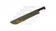 Machette lame lisse 57 cm avec étui vert