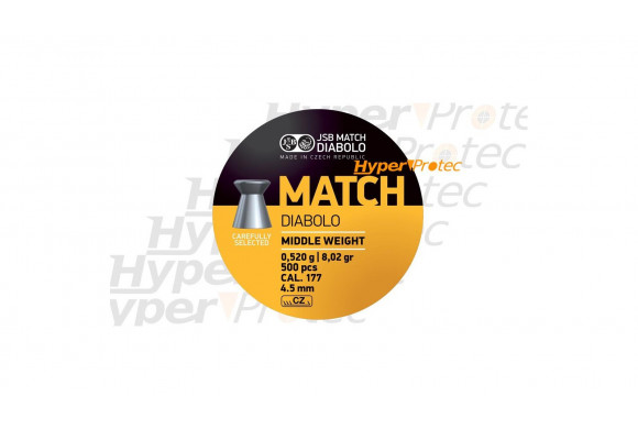 Plomb 4.5 mm JSB Match Yellow Middle weight