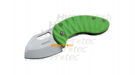 Tout petit couteau vert green Böker Plus Nano - David Curtiss