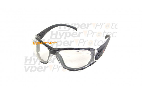 Lunettes incolores pour airsoft avec protection en mousse