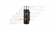 Thermos noir inox avec poignée - capacité 1.2 litre