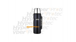 Thermos noir inox avec poignée - capacité 1.2 litre