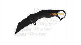 Couteau Kerambit Black Legion Dark Shadow cranté tanto