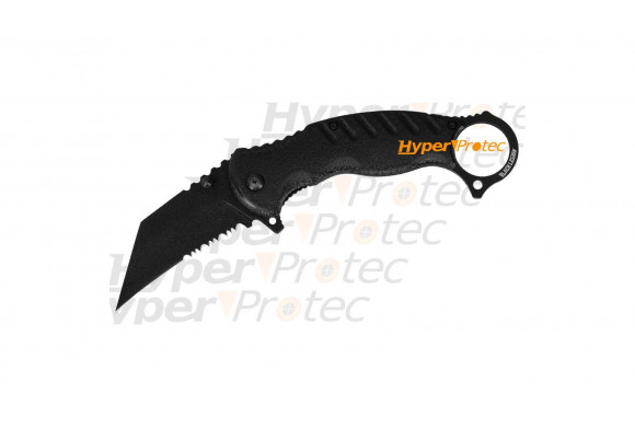 Couteau Kerambit Black Legion Dark Shadow cranté tanto