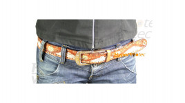 Ceinture brune de western country modèle aigle