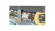 Ceinture noire de western country modèle aigle américain