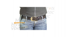 Ceinture noire avec un aigle dans le dos pour western country