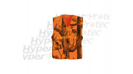 Gilet de battue de chasse orange et de traque Ghost camo blaze taille M - L