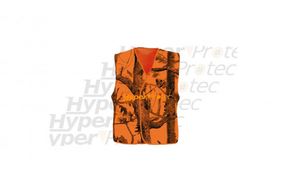 Gilet de battue de chasse orange et de traque Ghost camo blaze taille M - L