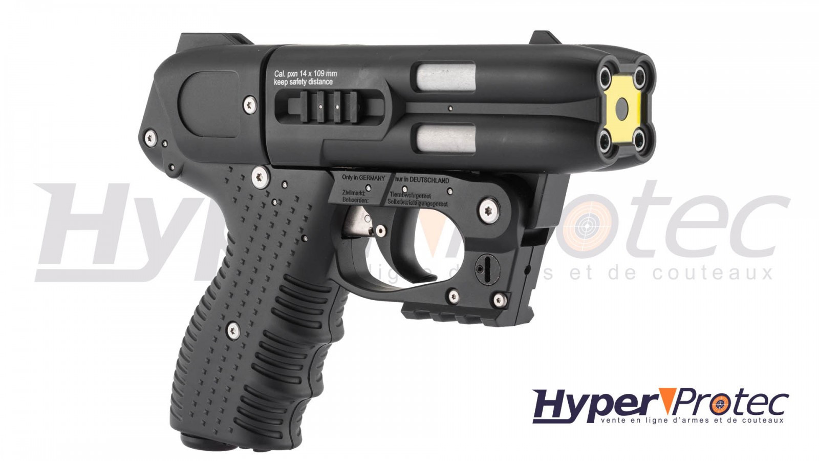 Pistolet de défense Piexon JPX4 avec visée laser pro