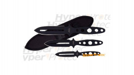 Set de 3 Couteaux de lancer Black Night avec étui