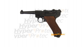 Réplique pistolet Luger P08 avec plaquettes bois