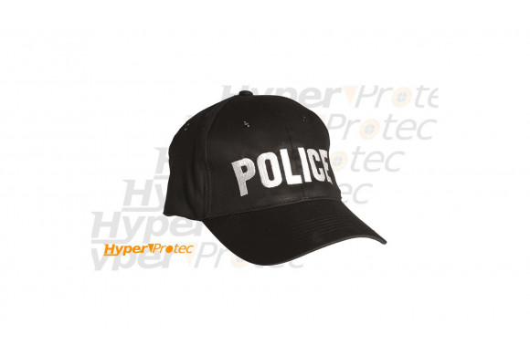 Casquette noire - POLICE pour airsoft et déguisement