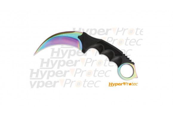 Couteau Karambit Honshu lame rainbow arc en ciel