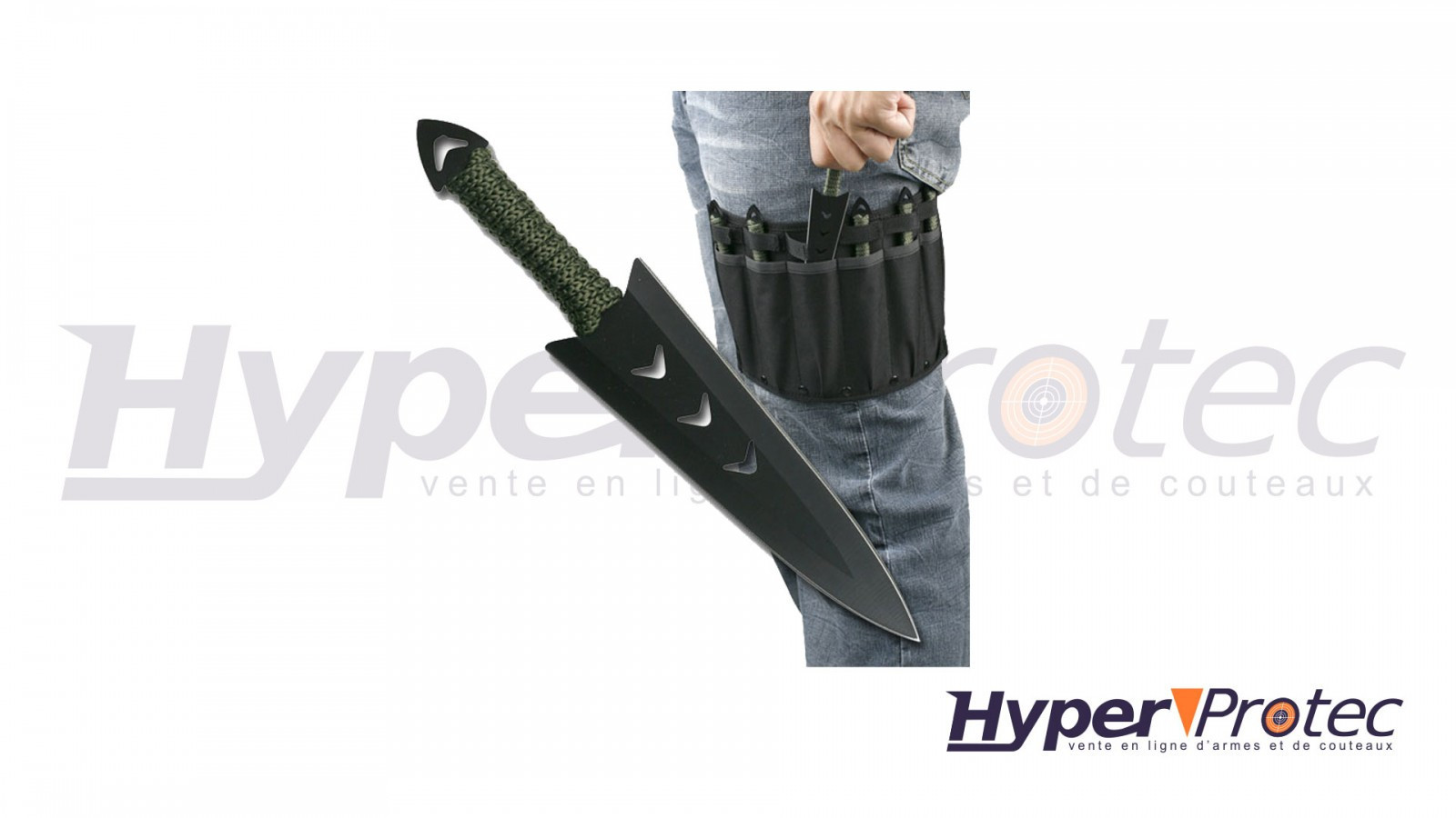 Set de 3 Couteaux de Lancer Kunai avec Etui de Europ Arm dans Coute