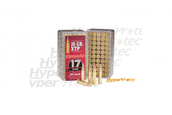 Boite de 50 cartouches Hornady calibre 17HMR en 20 grains