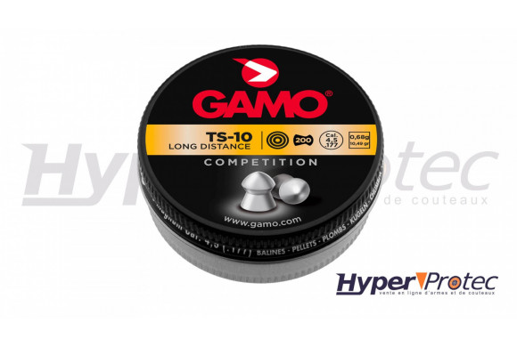 munition plomb GAMO TS10 calibre 4,5 mm 