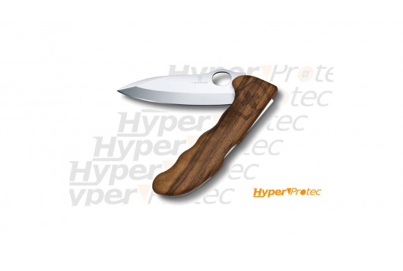 Couteau de poche Victorinox Hunter pro manche en bois noyer avec étui kaki