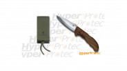 Couteau de poche Victorinox Hunter pro manche en bois noyer avec étui kaki