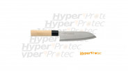 Couteau japonais en manche bois naturel Santoku - 17cm